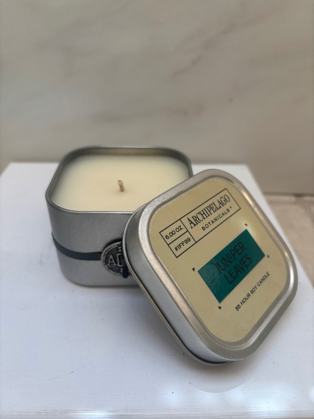 Archipelago Juniper Leaves Travel Tin Candle